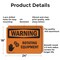 Signmission Rotating Equipment OSHA Warning Sign, Aluminum, 24in W x 18in L, 2PK OS-2PACK-WS-A-1824-L-12828 - alternate 5